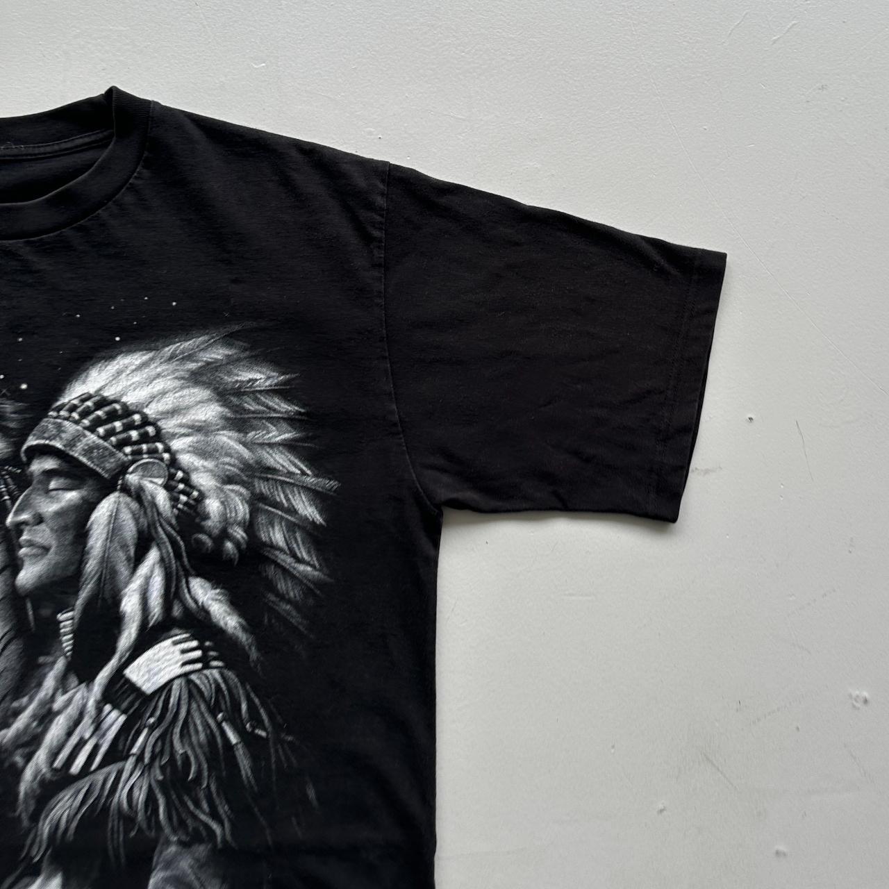 Black Native American / Wolfskin 90s Vintage T-shirt - Large