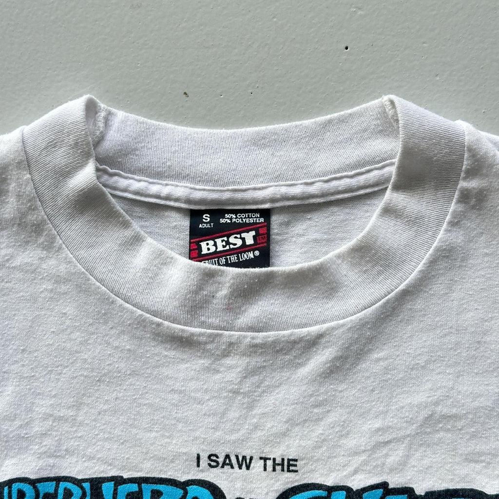 White Superhero Of The Century Vintage 90's T-shirt - X-Small