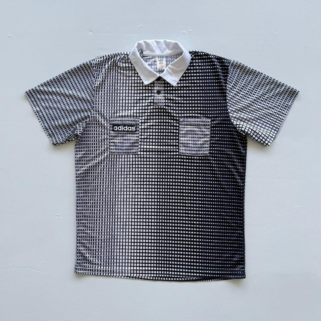 Grey Adidas 80's Vintage Football Shirt - Large