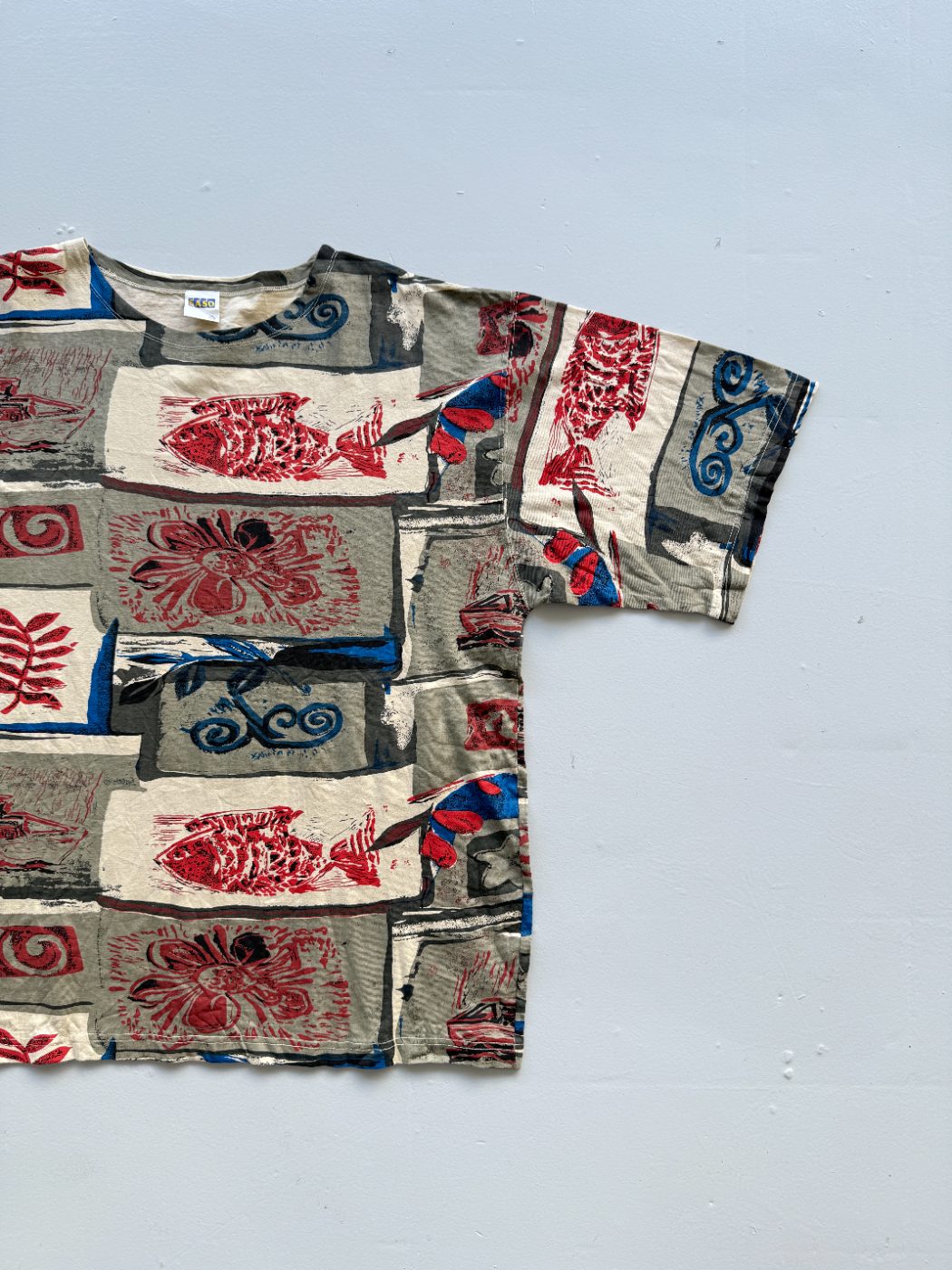 Saso All Over Print 90's Surfwear Vintage T-Shirt - XL