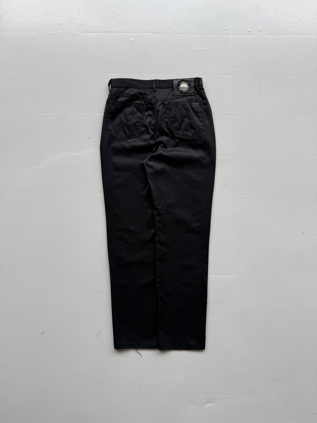 Black Versace Y2K Vintage Low Rise Trousers - W29 x L29