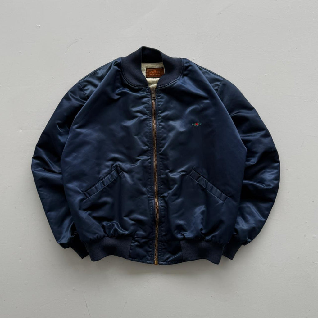 Navy Charro Embroidered 80’s Vintage Bomber Jacket - XL