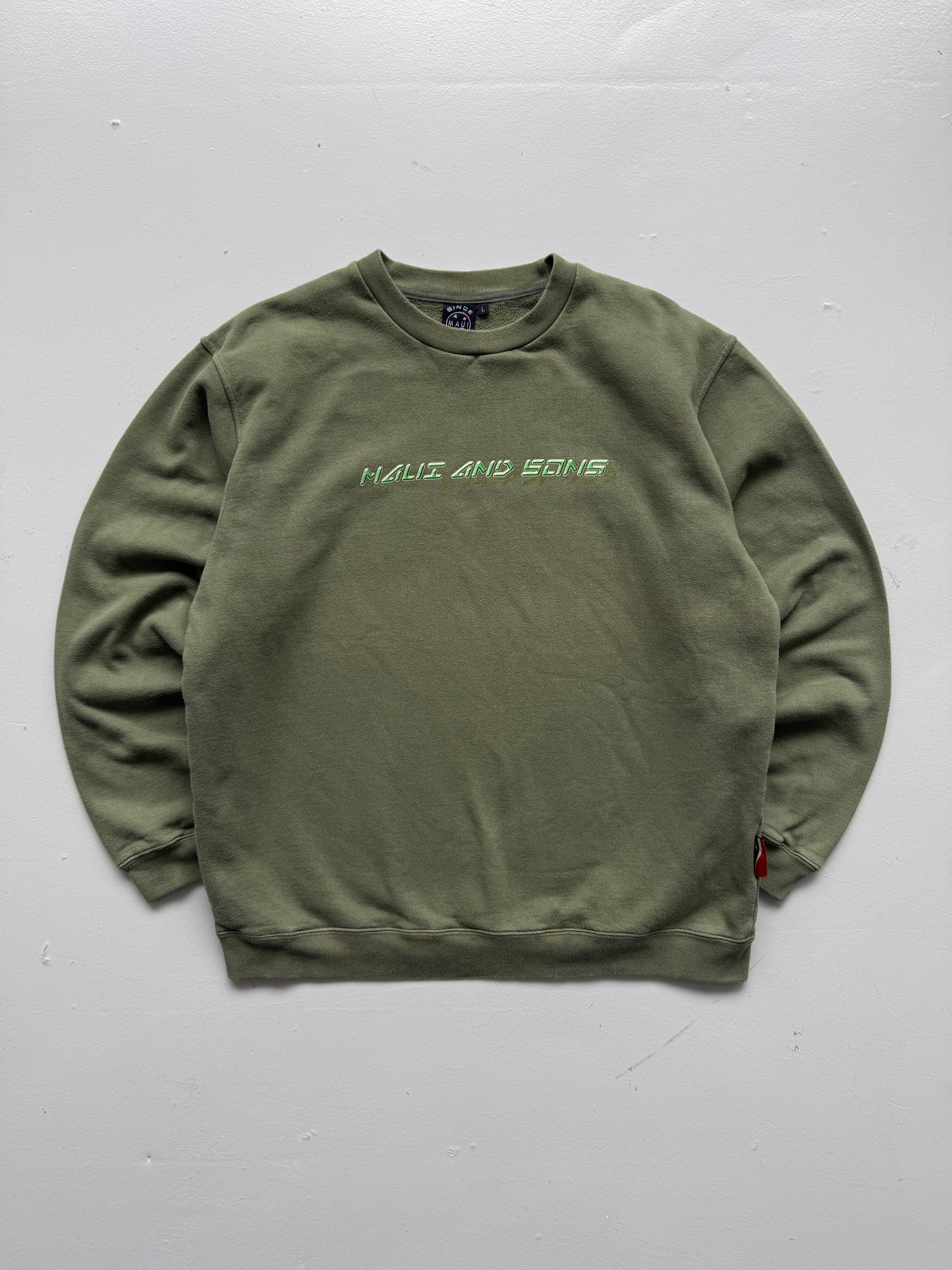 Maui and Sons Shark Racer Graphic 90's Vintage Sweatshirt - Large
