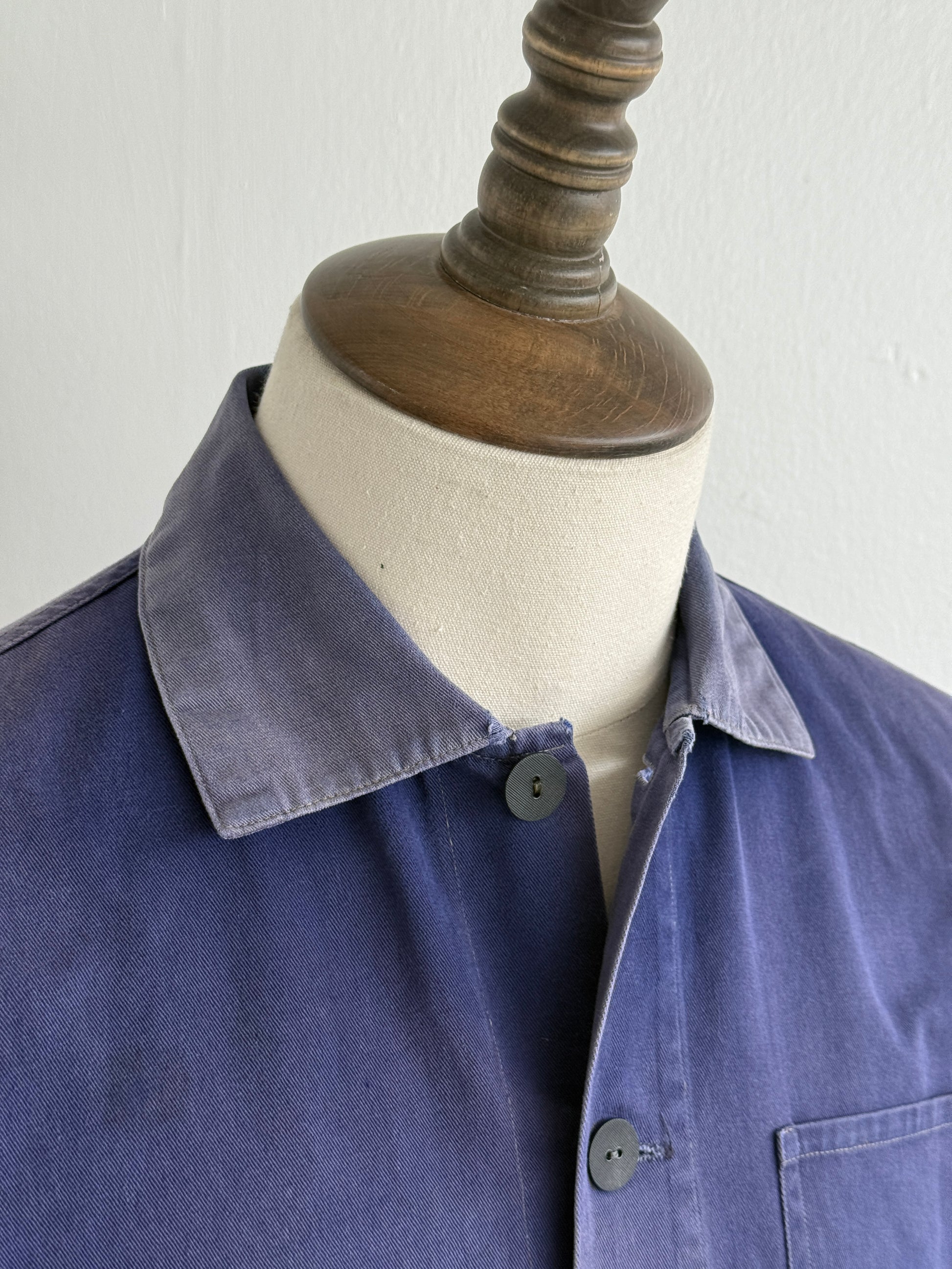 Faded Blue Friendship Made in China Vintage Workwear Chore Jacket CH386 - XS