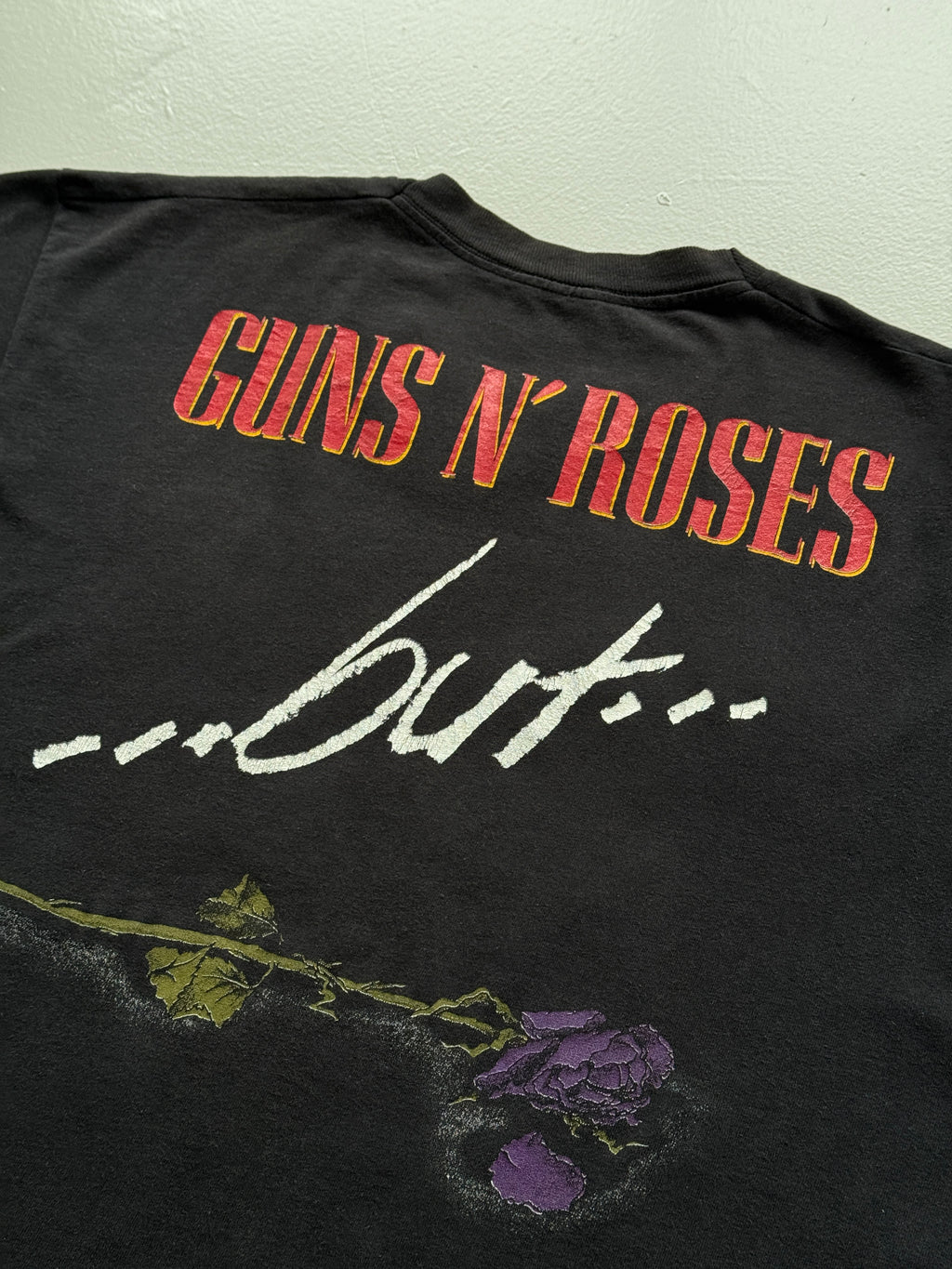 Black Guns N' Roses 80's Vintage Single Stitch Band Graphic T-Shirt - Medium