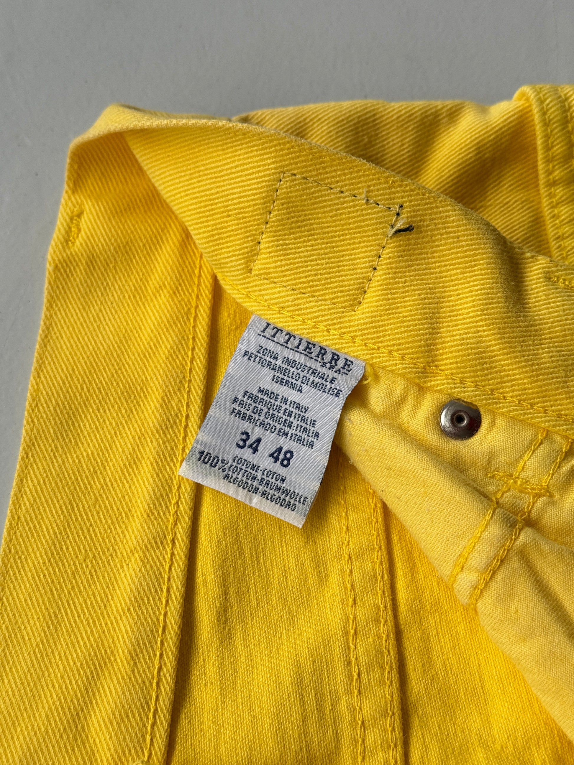 Yellow Versace 90's Vintage Jeans - W32 x L34