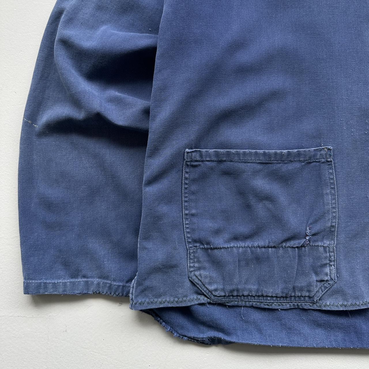 Faded Blue French Workwear 70’s Vintage Chore Jacket CH005 - XL Boxy