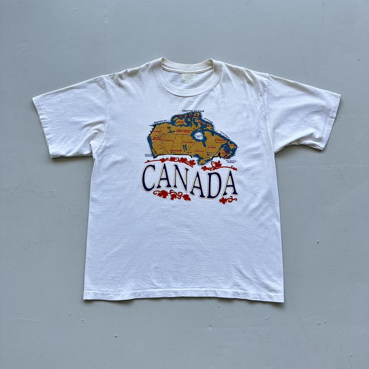 White Canada Tourist Vintage 90's T-shirt - XL
