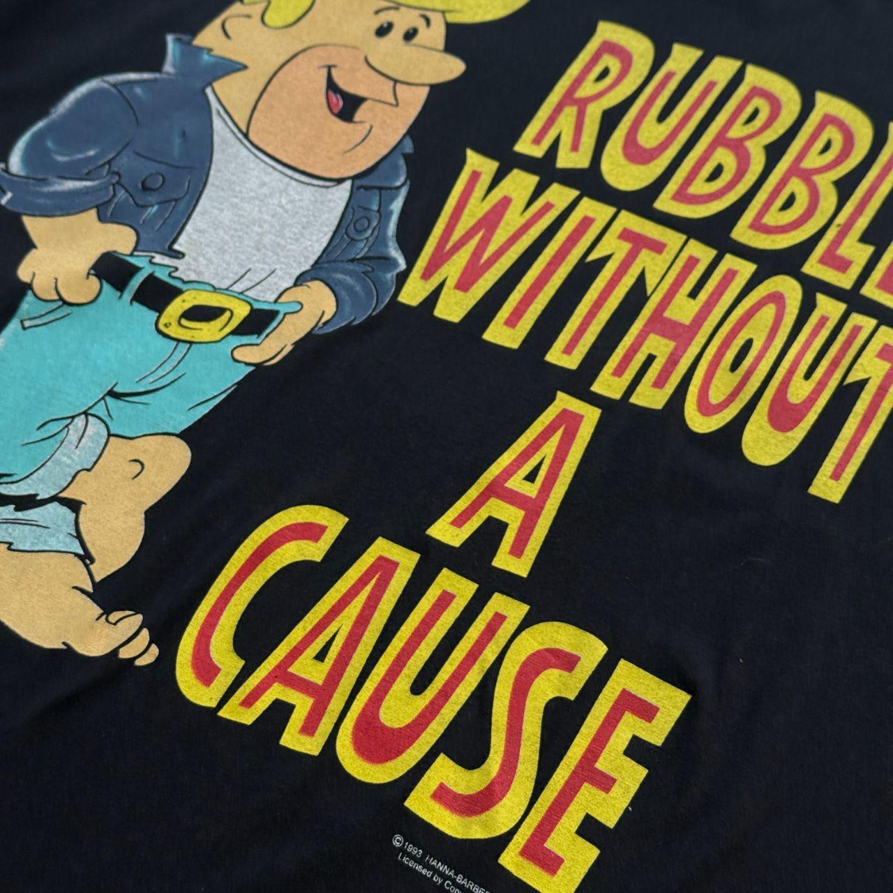 Black Fred Flintstone 90s Vintage Graphic T-Shirt - Large
