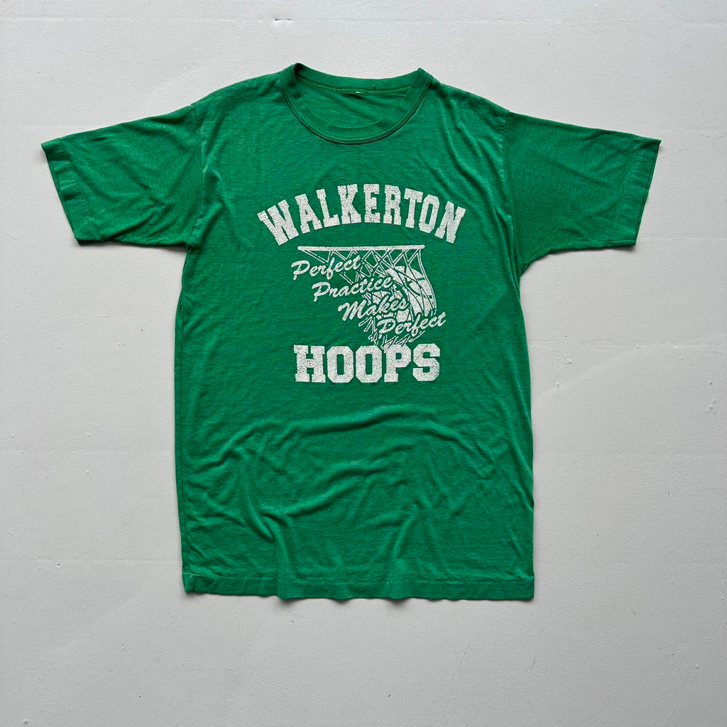 Green Walkerton Basketball 80s Vintage T-shirt - Small
