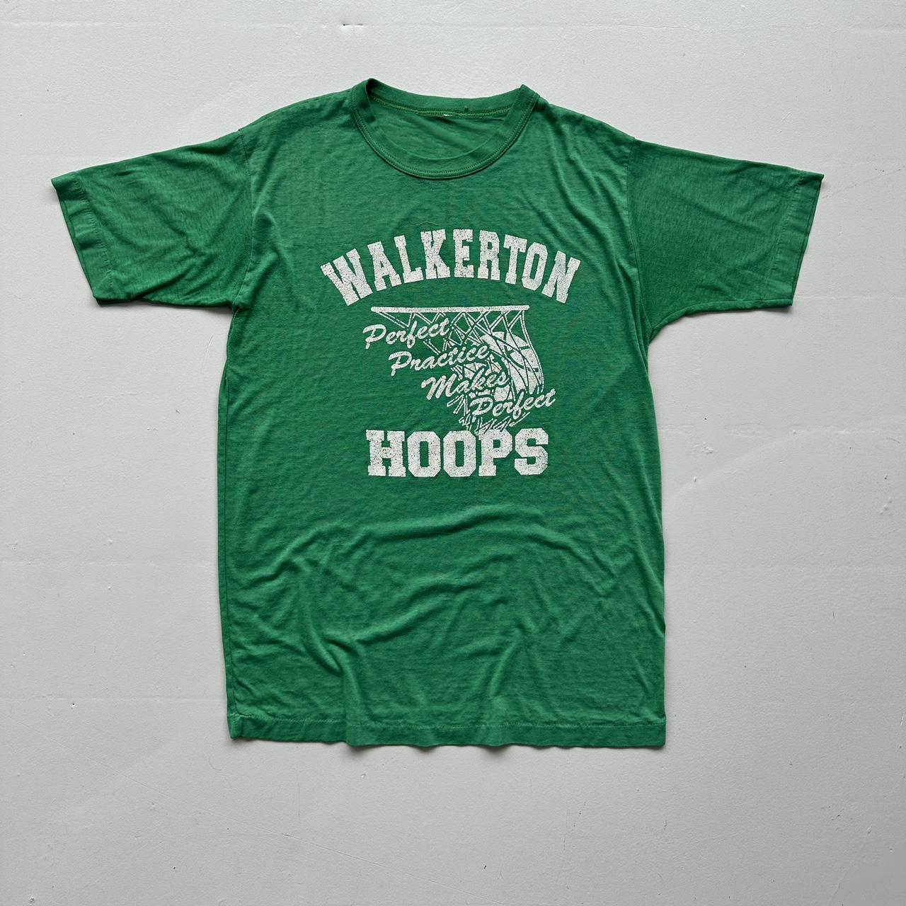 Green Walkerton Basketball 80s Vintage T-shirt - Small