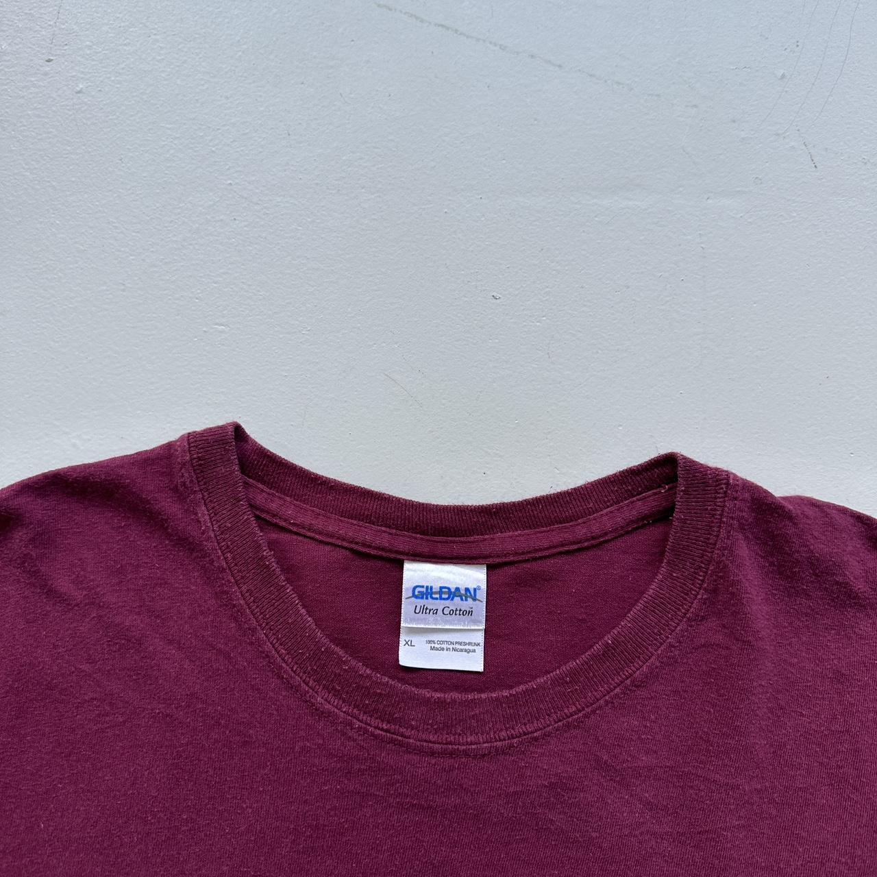Burgundy Red Football American Sports 00s Vintage T-shirt - XL