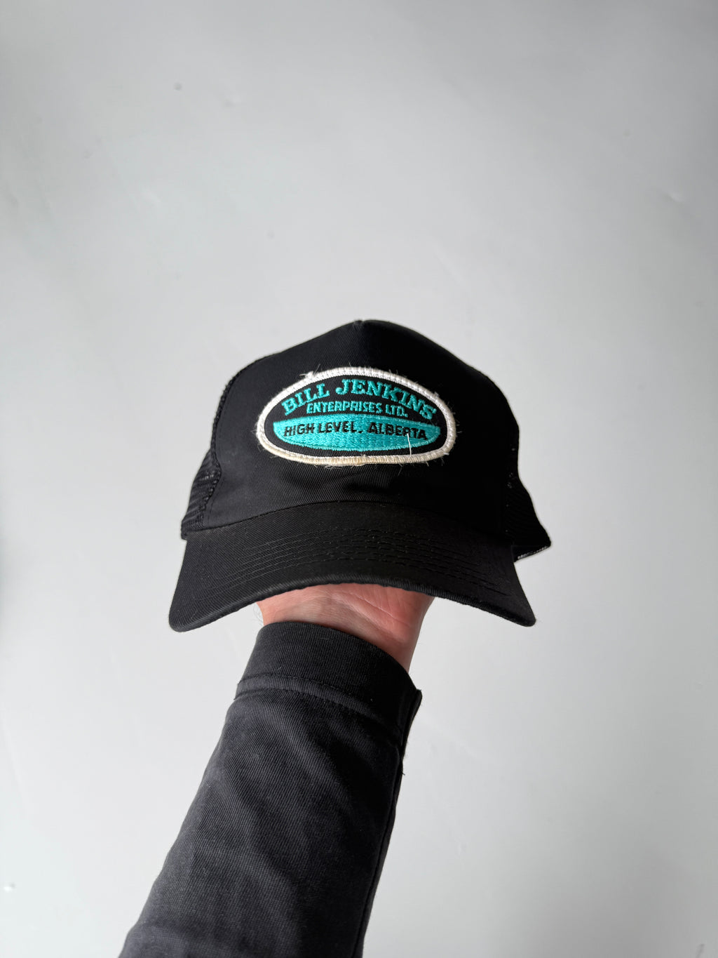 Black Bill Jenkins Vintage Canvas and Mesh SnapBack Trucker Cap