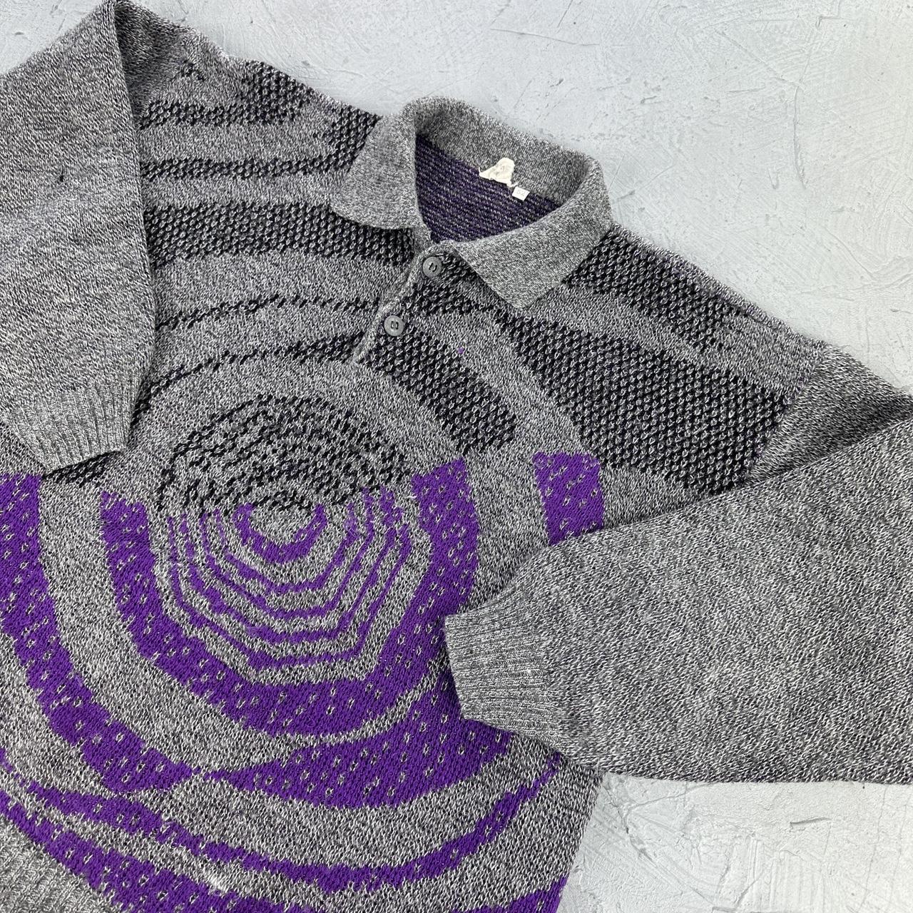 Grey / Multi-coloured Vintage 90s Sweatshirt - Medium