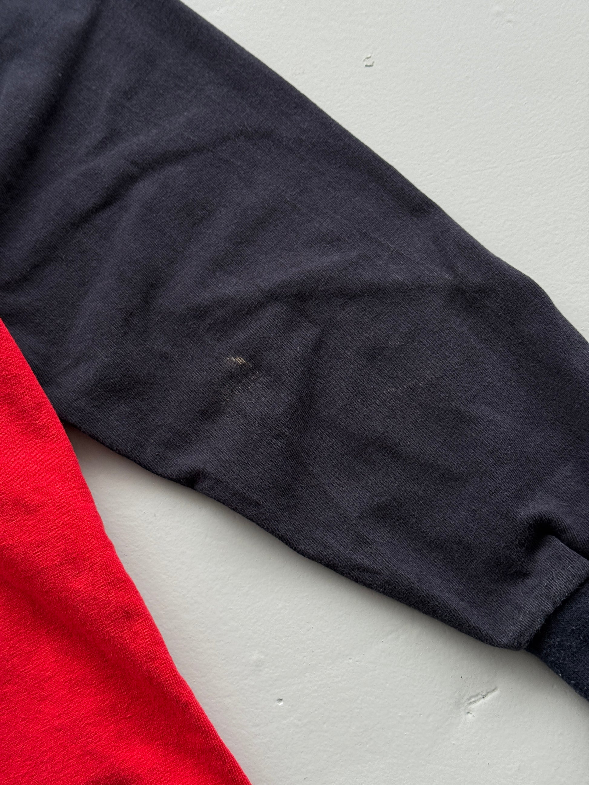 Navy Blue Five Nations 90's Vintage Long Sleeve Rugby Polo Jersey - XL