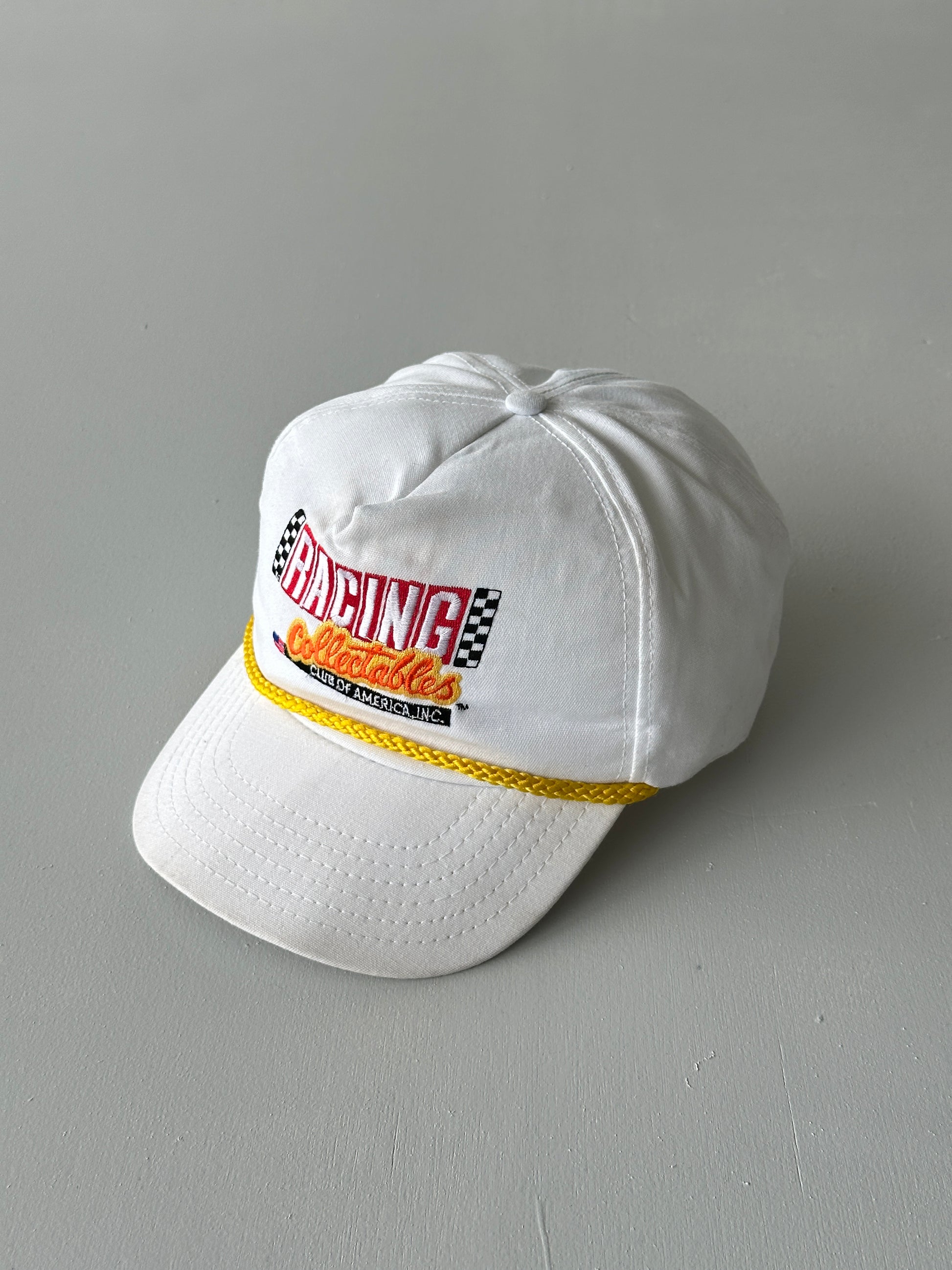 White Racing Collectables Club of America 90's Vintage SnapBack Trucker Cap