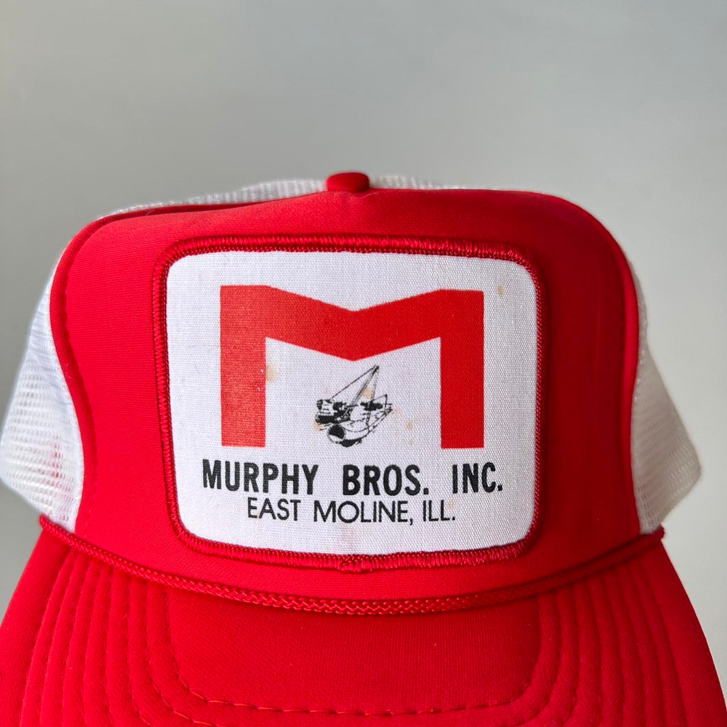 Red Murphy Bros Mesh and Foam Trucker SnapBack Cap