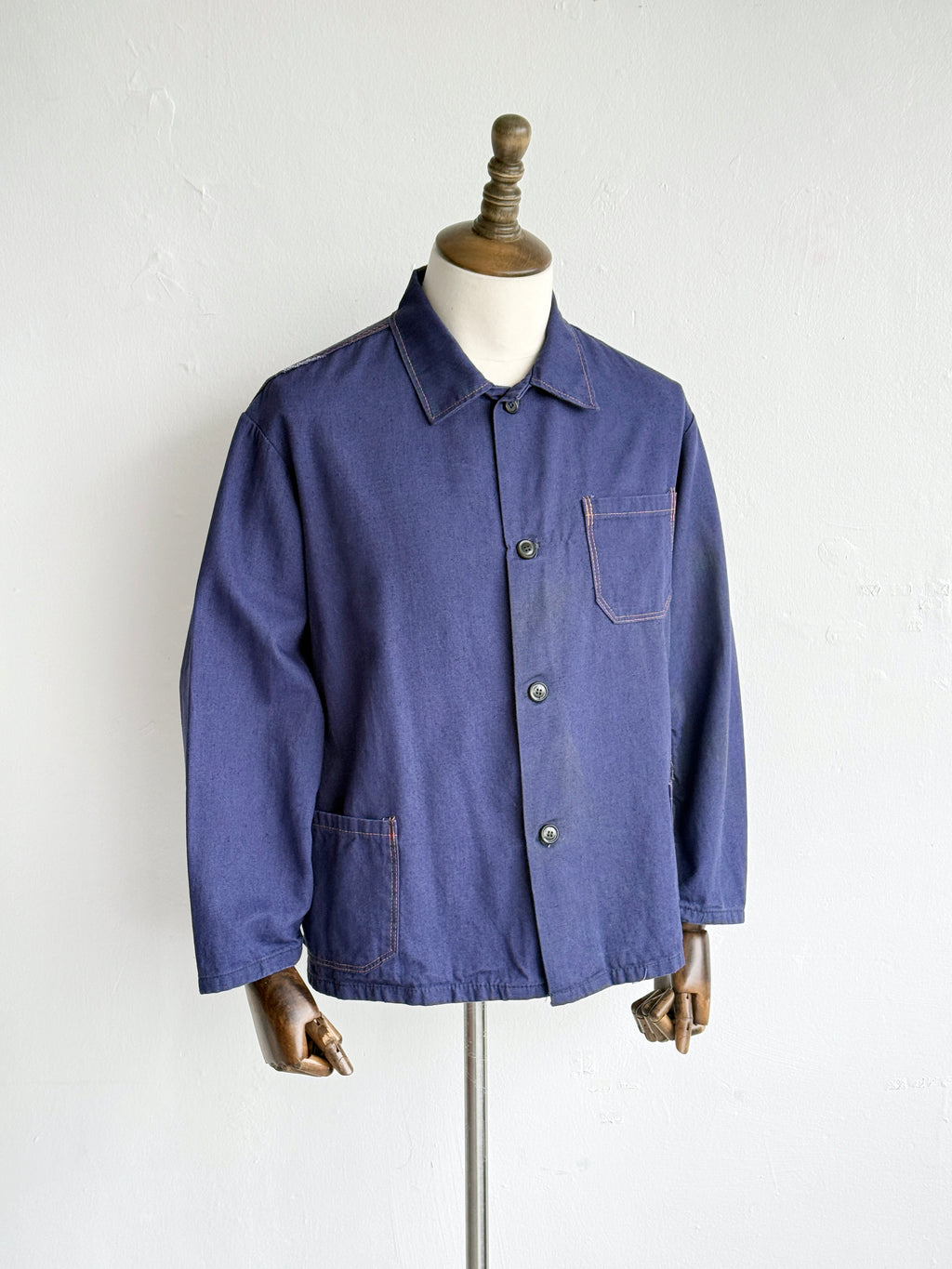 Blue French 1960s Vintage Workwear Chore Jacket CH551