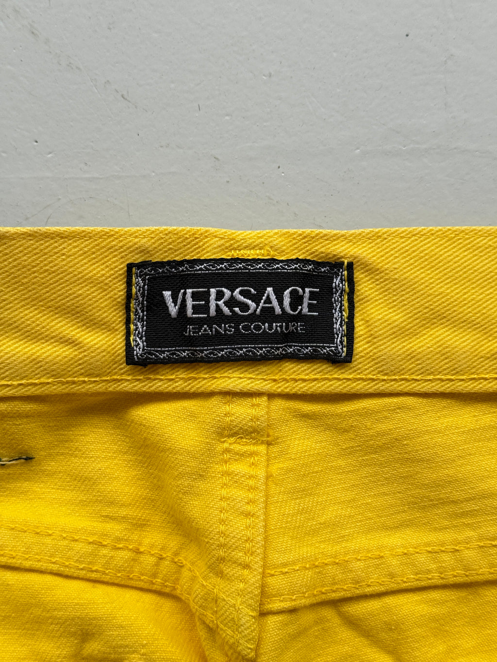 Yellow Versace 90's Vintage Jeans - W32 x L34