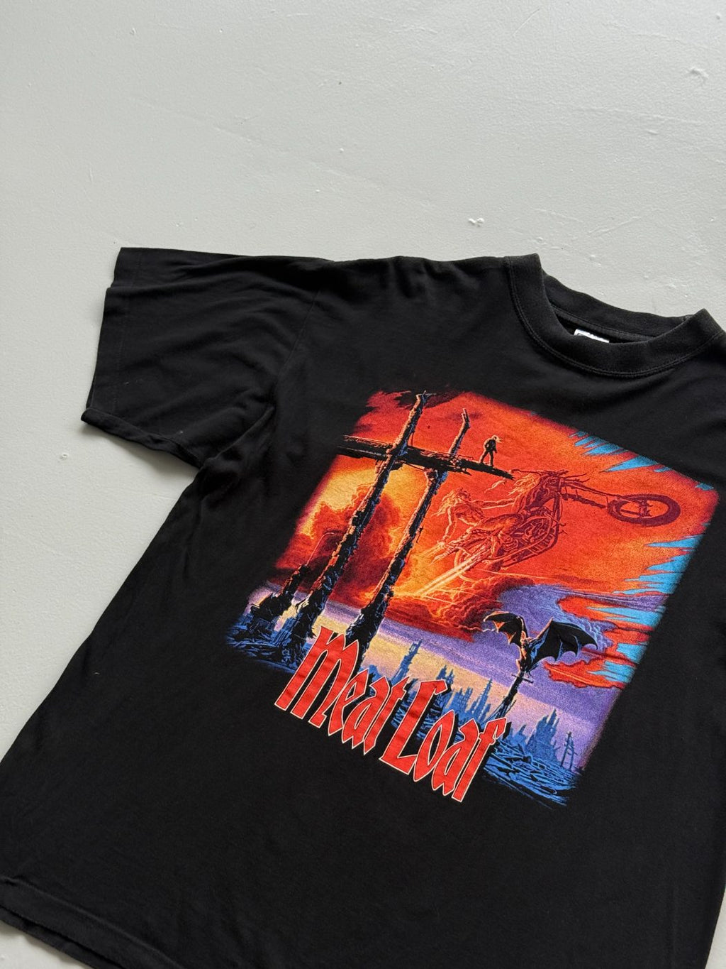 Meat Loaf European Tour Rare 1999 Vintage Graphic T-Shirt - Large