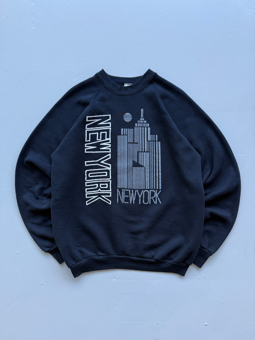 Navy New York 90's Vintage Tourist Sweatshirt Jumper - XL