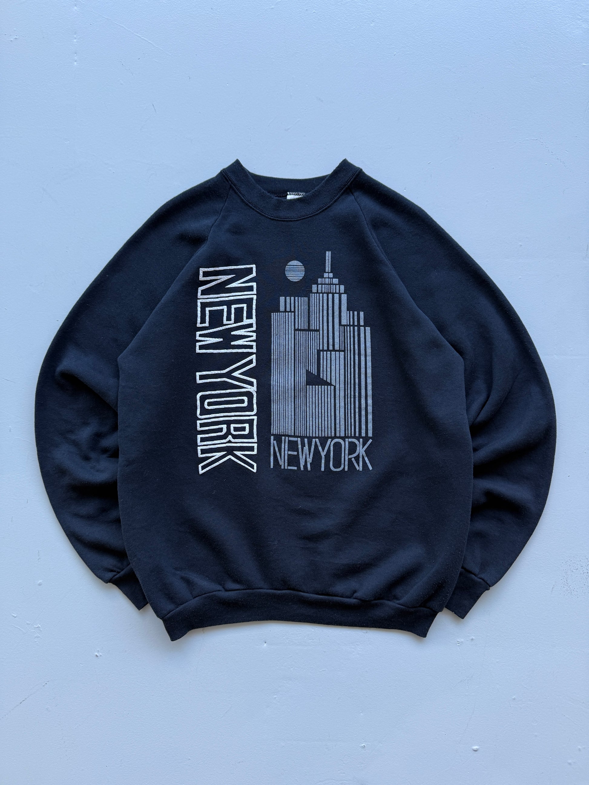Navy New York 90's Vintage Tourist Sweatshirt Jumper - XL