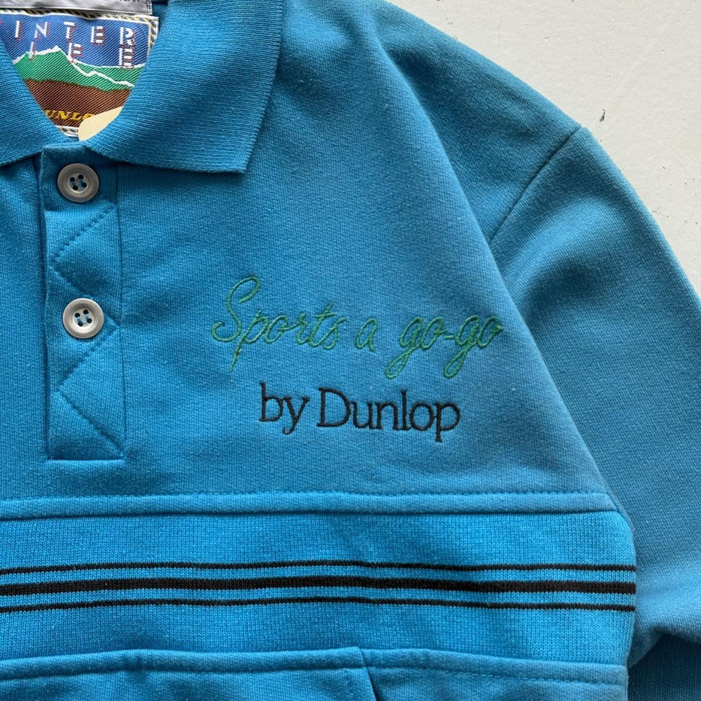 Light Blue Dunlop 90's Deadstock Polo Sweatshirt - Kids 5-7