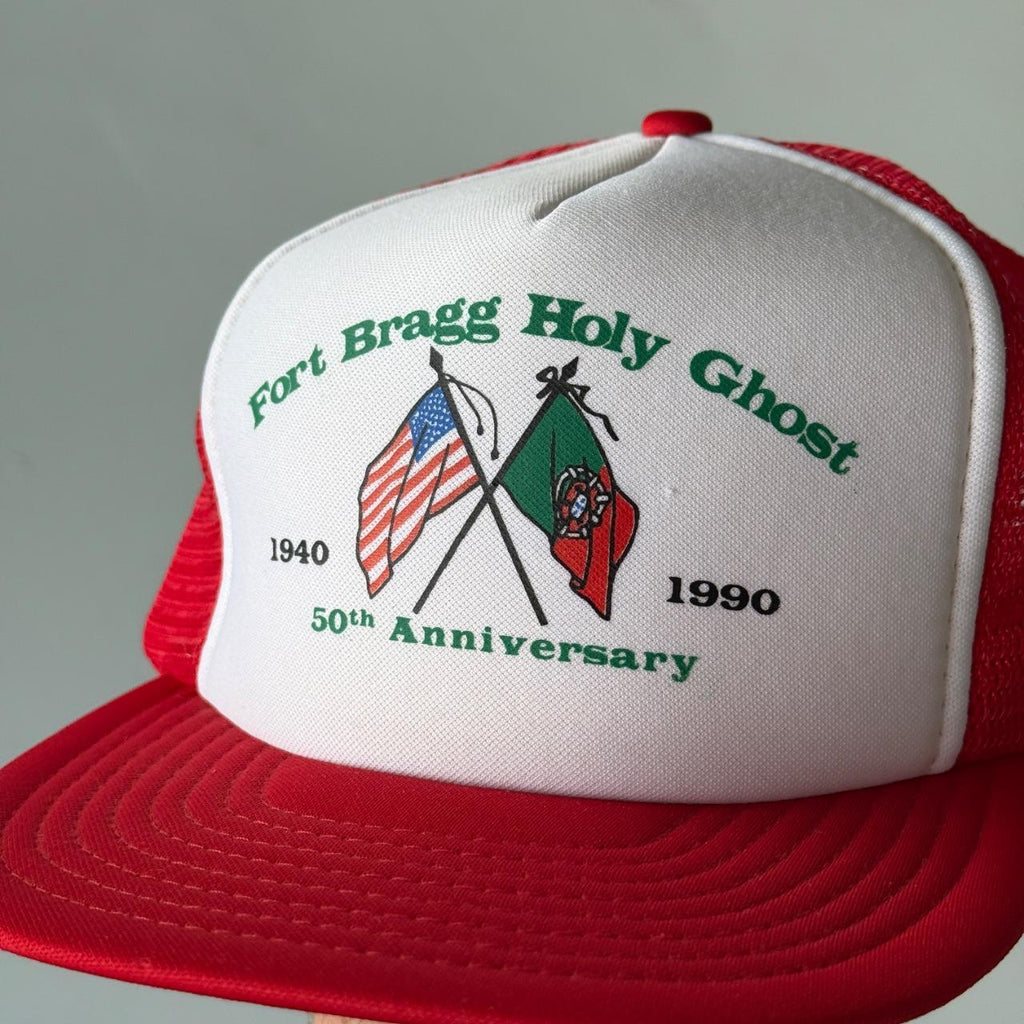 Red Fort Bragg Holy Ghost Vintage Foam and Mesh SnapBack Trucker Cap