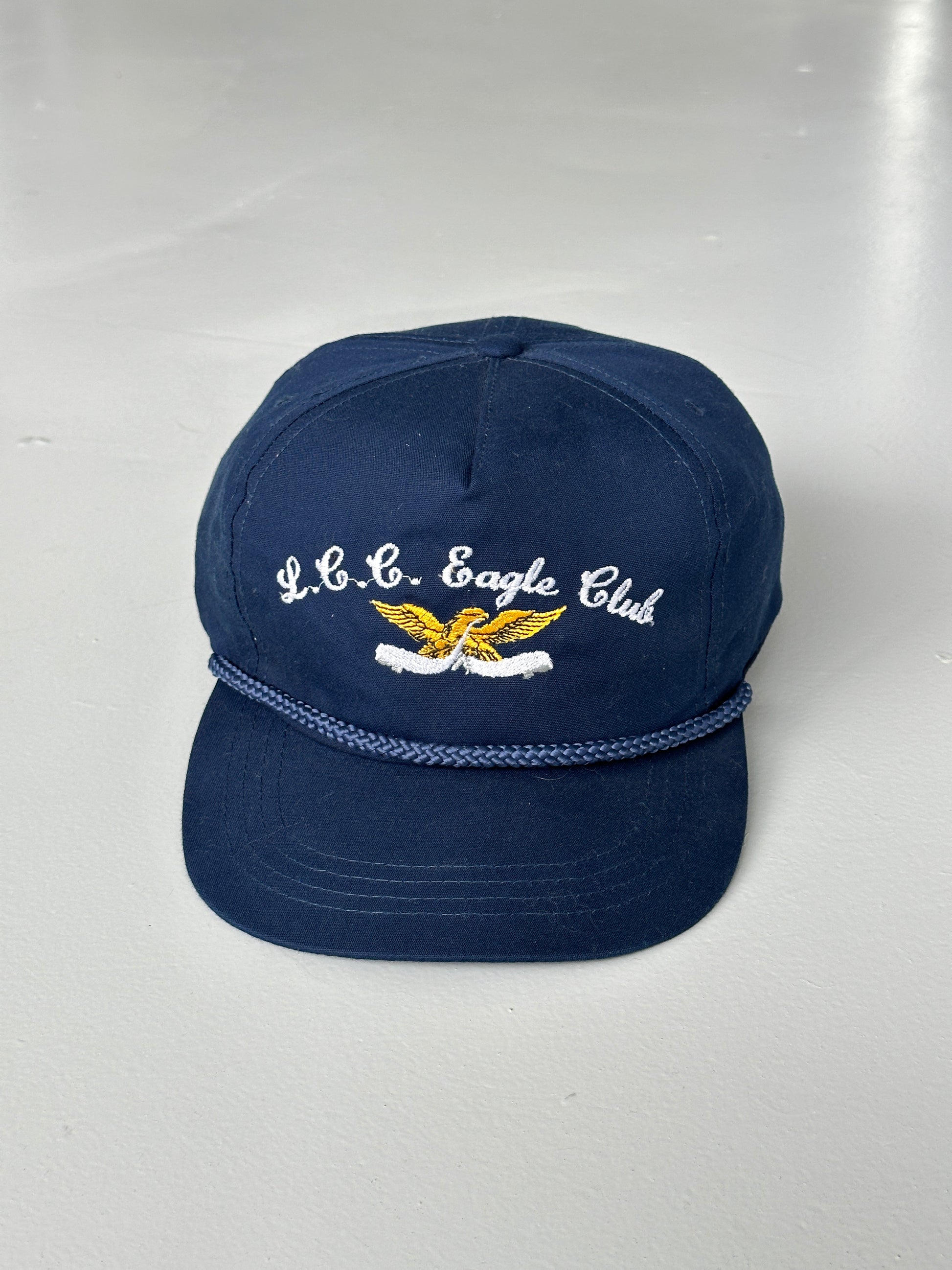 Navy L.C.C. Eagle Club 90's Vintage SnapBack Trucker Cap