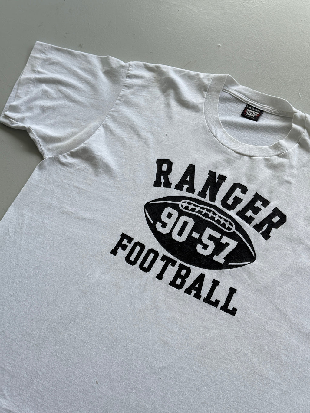 White Ranger Football 90's Vintage Single Stitch Collage T-Shirt - XL