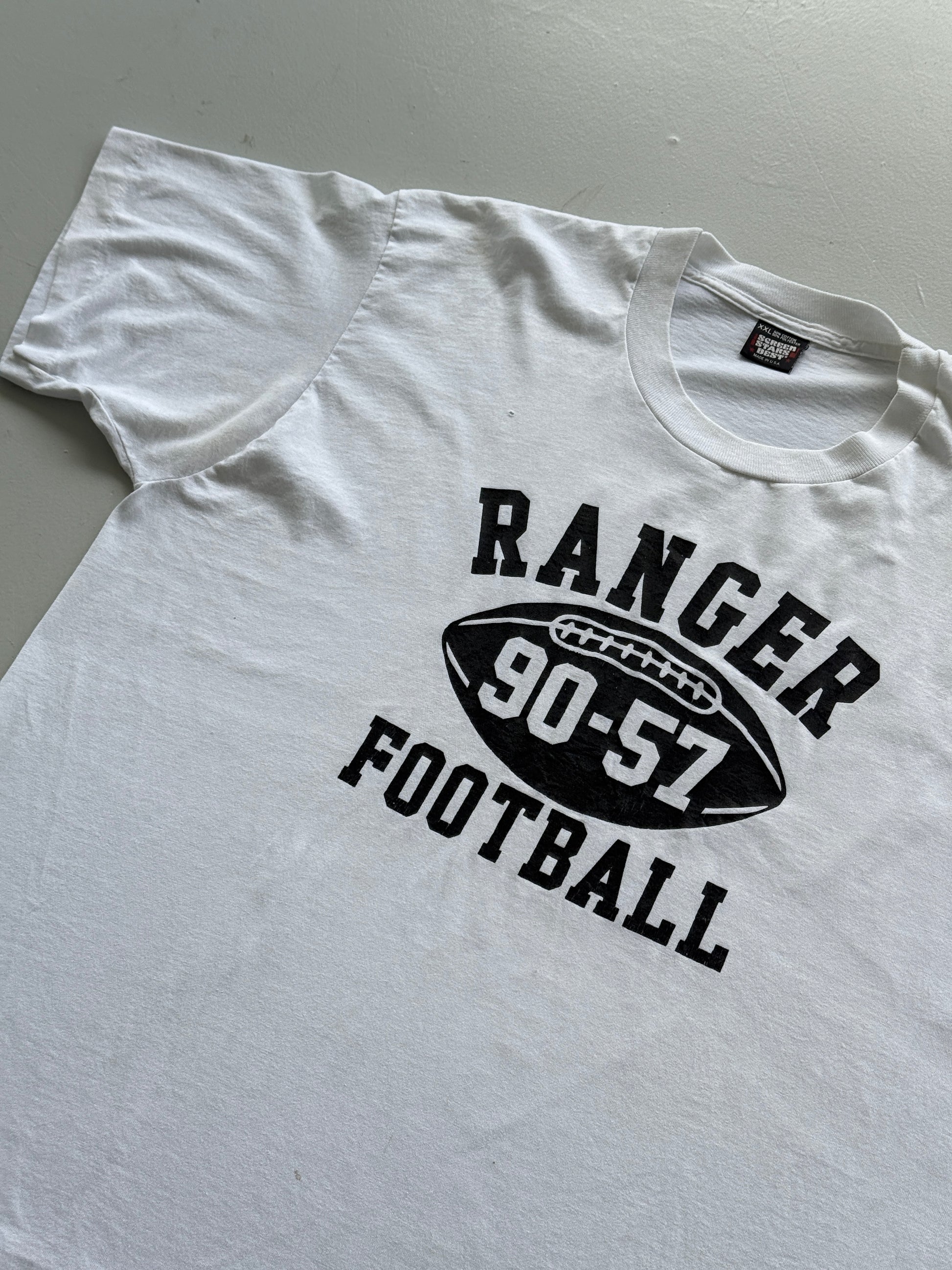 White Ranger Football 90's Vintage Single Stitch Collage T-Shirt - XL