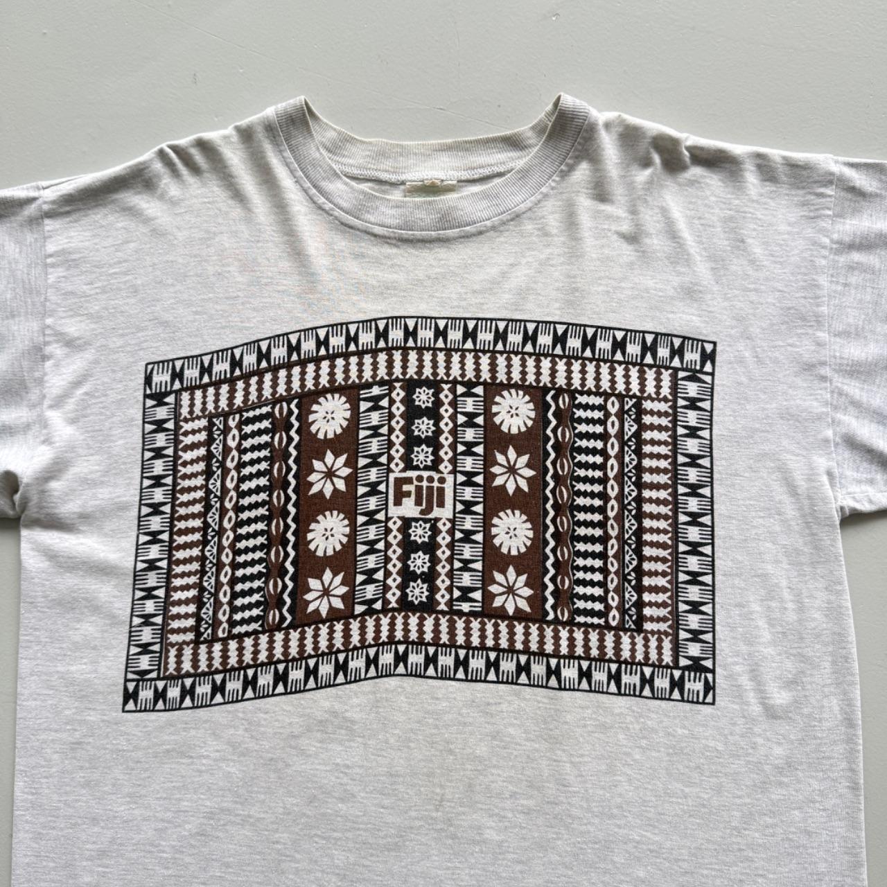 Grey Fiji 90s Vintage Graphic Tourist T-Shirt - XL