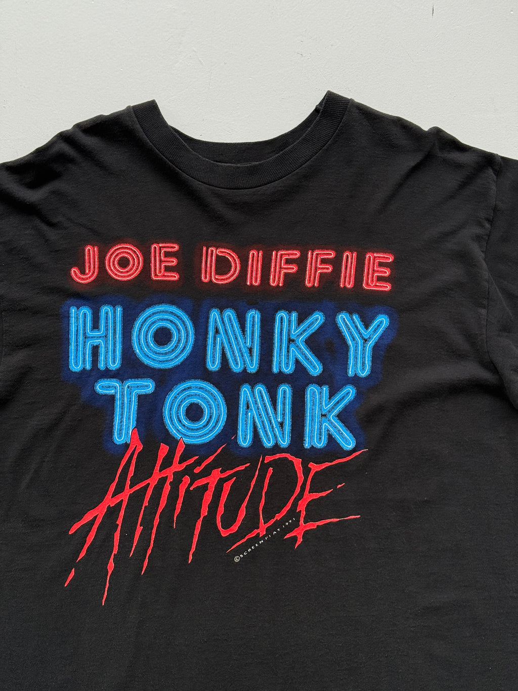 Black Joe Diffie 90's Vintage Graphic Country Music T-Shirt - XL