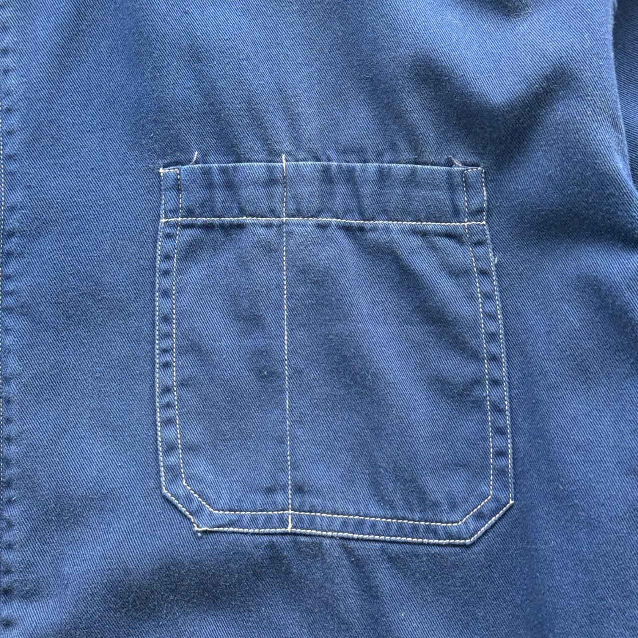 Blue French Workwear Style 80’s Vintage Chore Jacket - Large