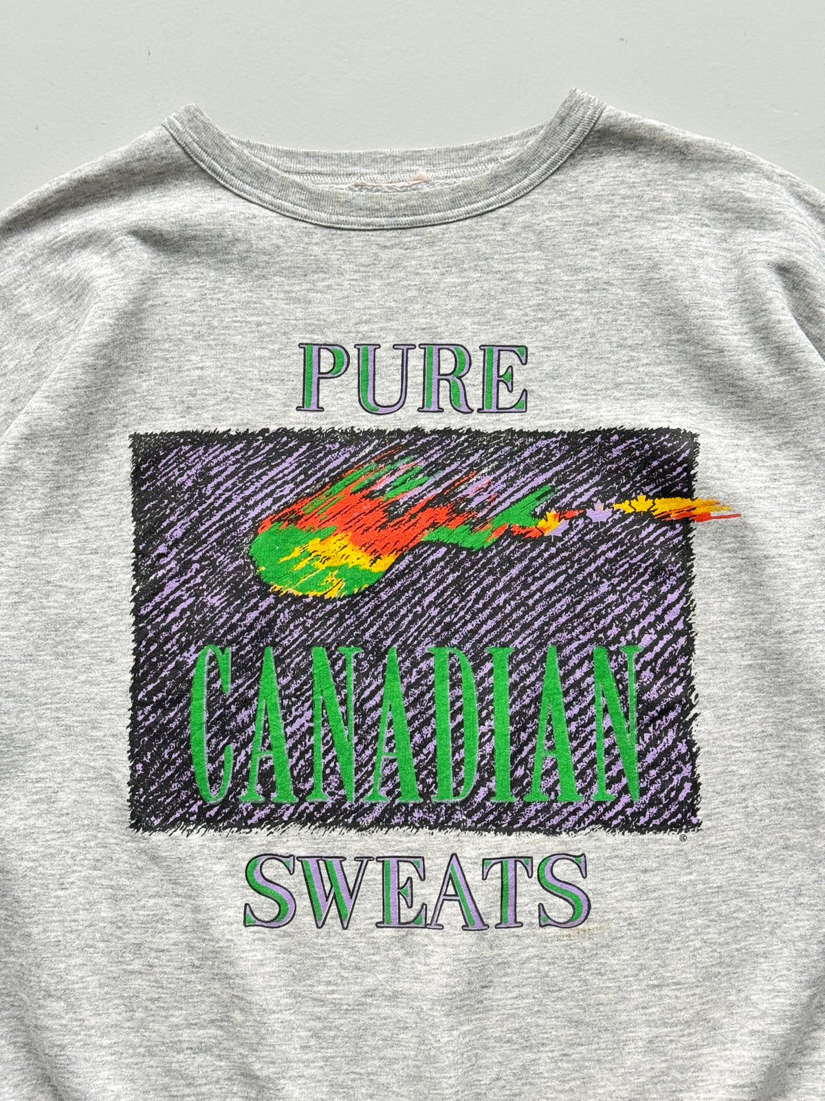 Pure Canadian Sweats 90's Vintage Graphic Sweatshirt - Medium