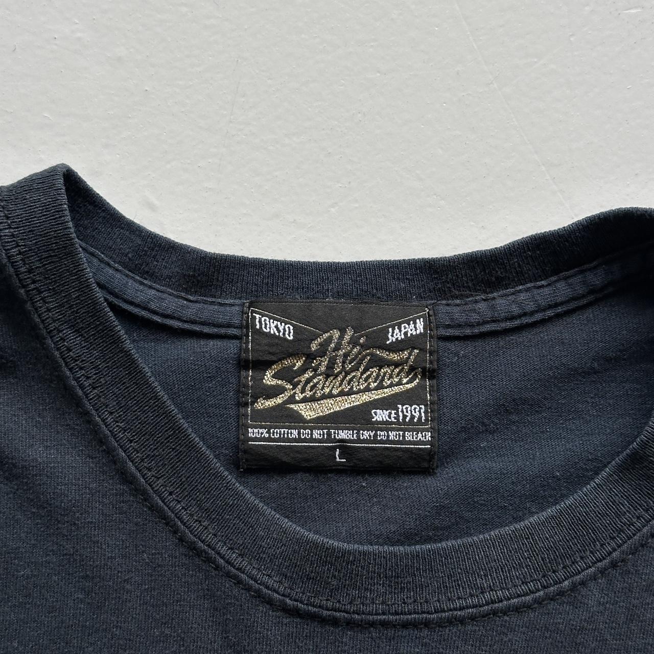 Black Hi-Standard Tokyo Japanese Record Label Rare 90s Vintage Graphic T-Shirt - Large