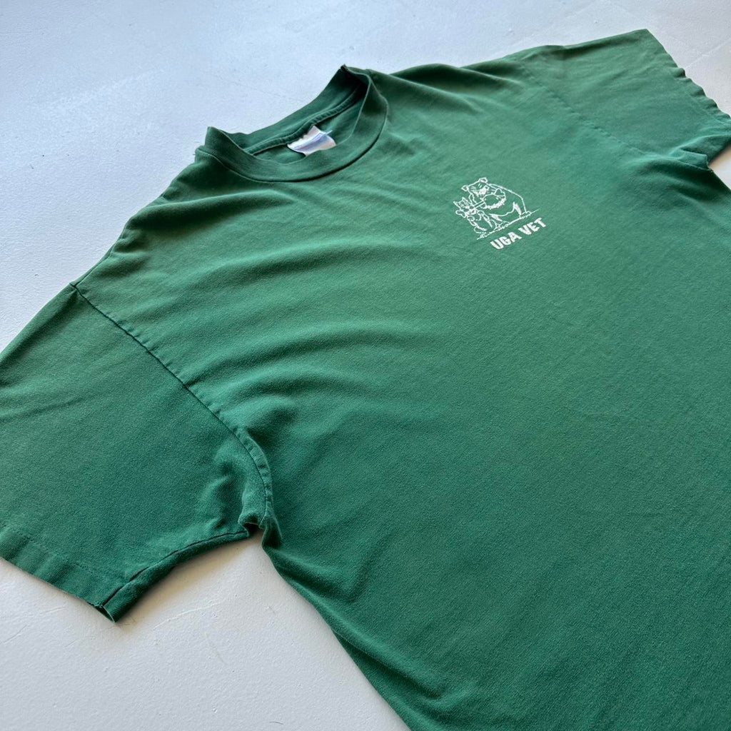 UGA Vet Green Slogan 90s Vintage T-shirt - XL