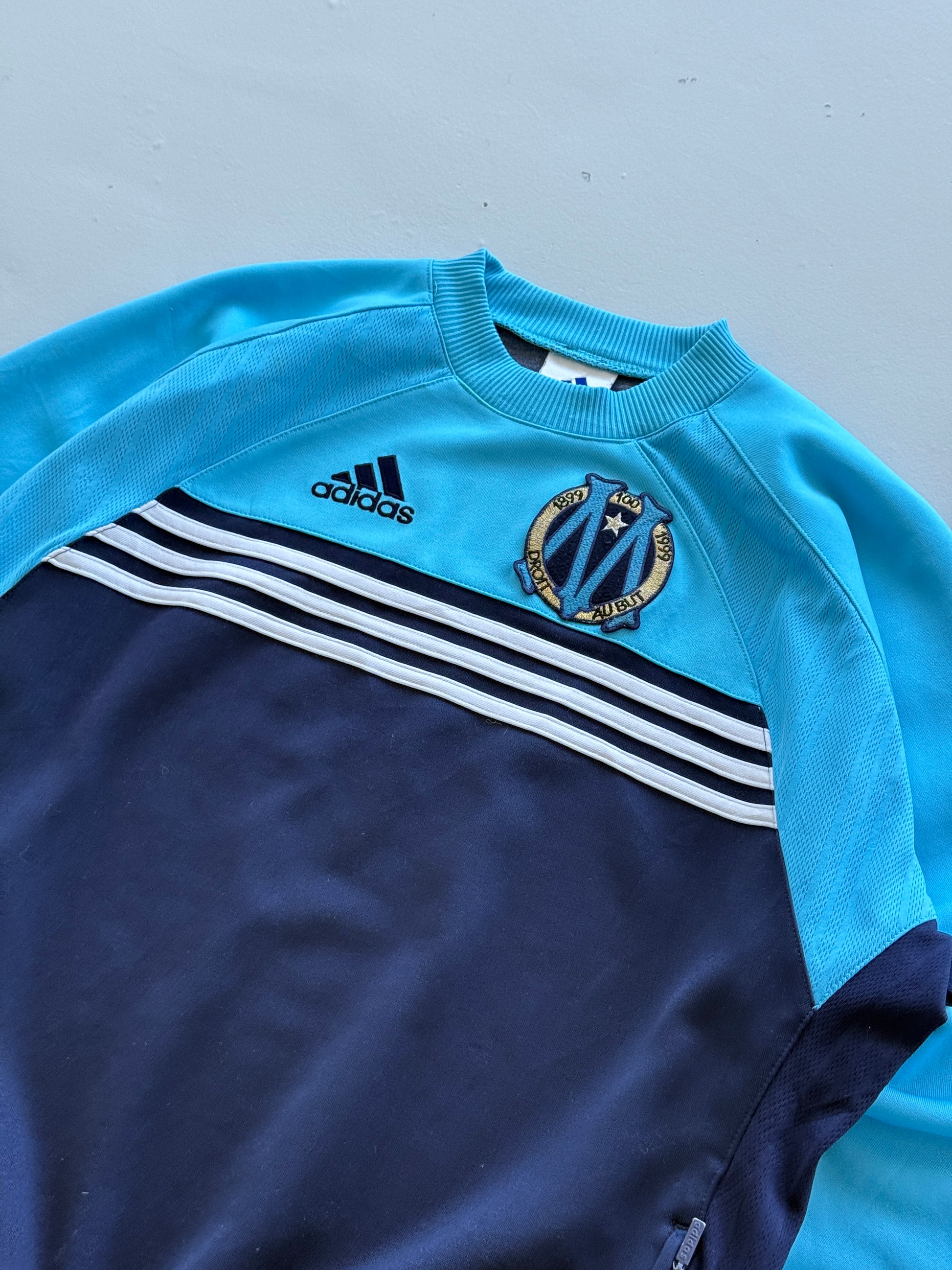 Adidas Olympique De Marseille 1998/99 Vintage Football Sweatshirt -  Small