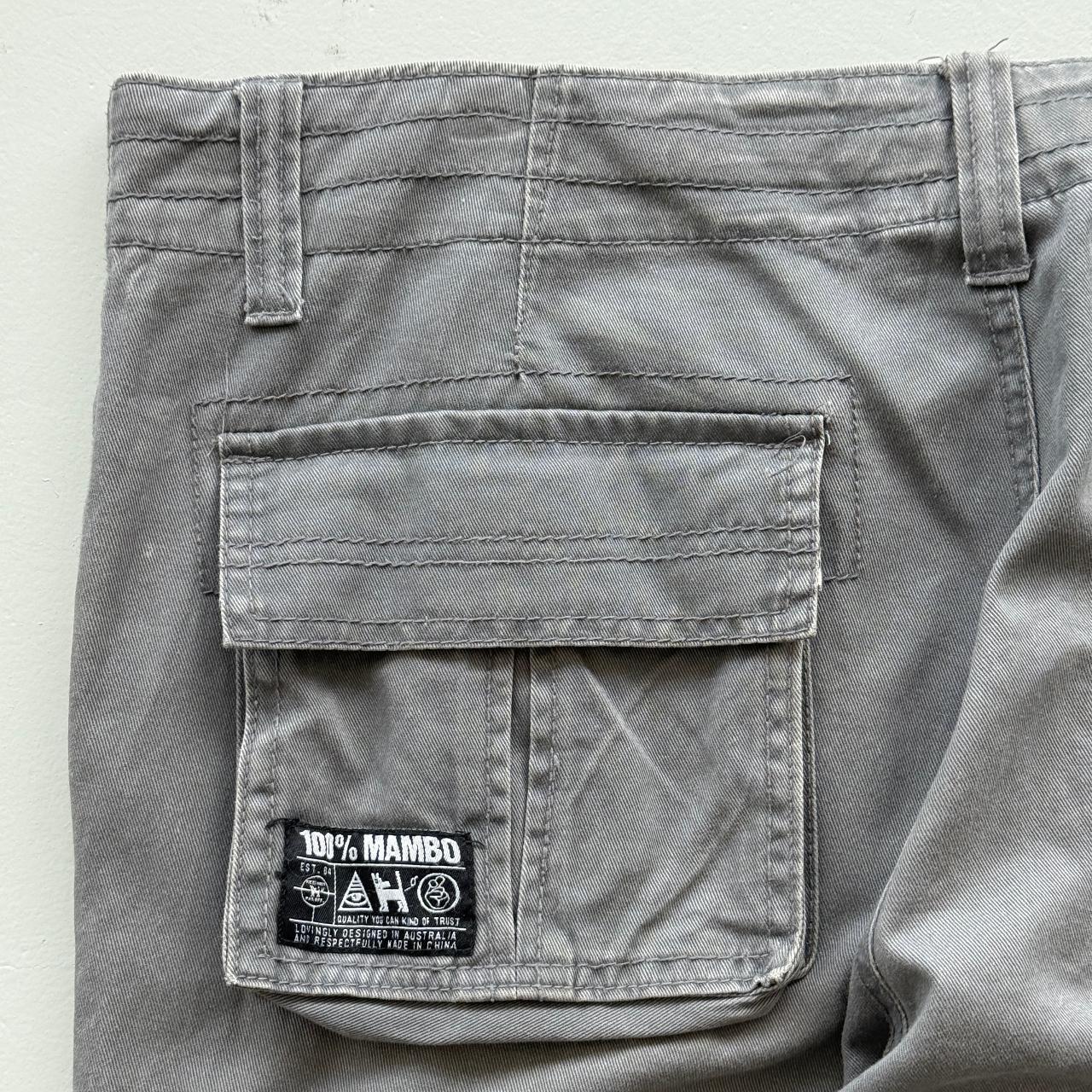 Grey Mambo Cotton 90's Vintage Surfer Cargo's - 38” x 30”