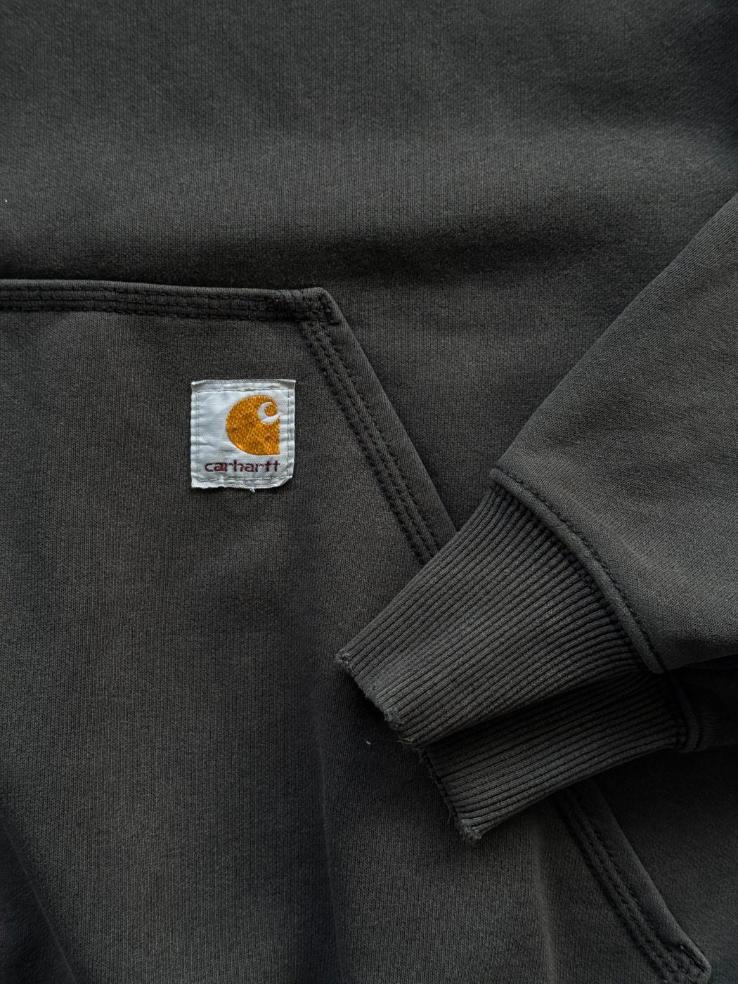 Carhartt Original Fit Faded Black Vintage Hoodie - XL