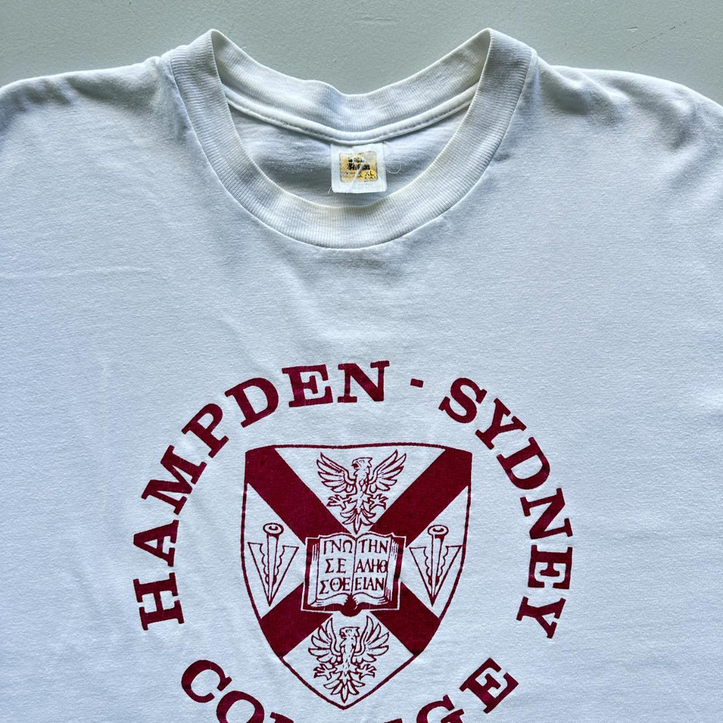 White Sydeny College 90s Vintage T-shirt - Boxy Large