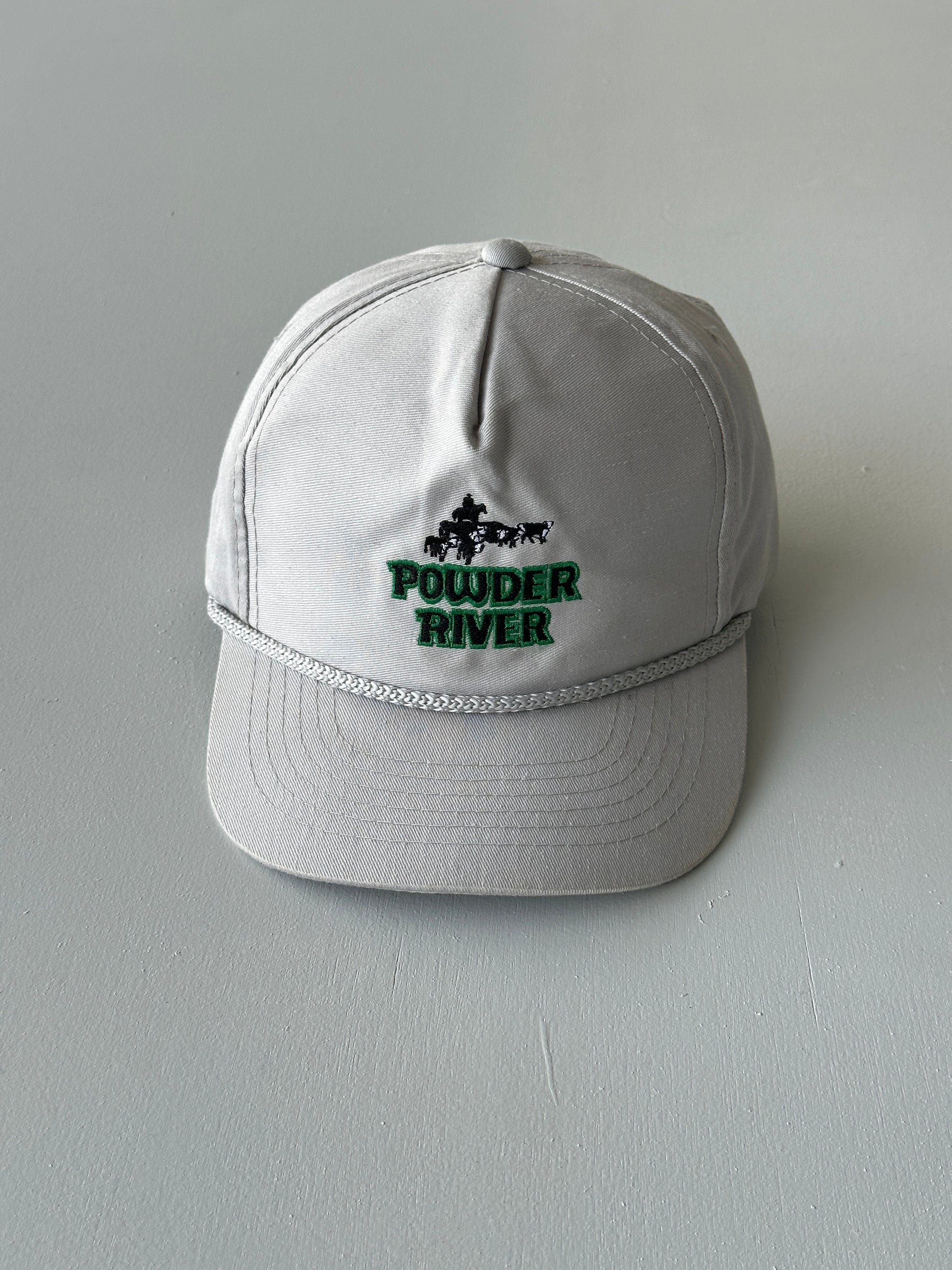Grey Powder River 90's Vintage SnapBack Trucker Cap