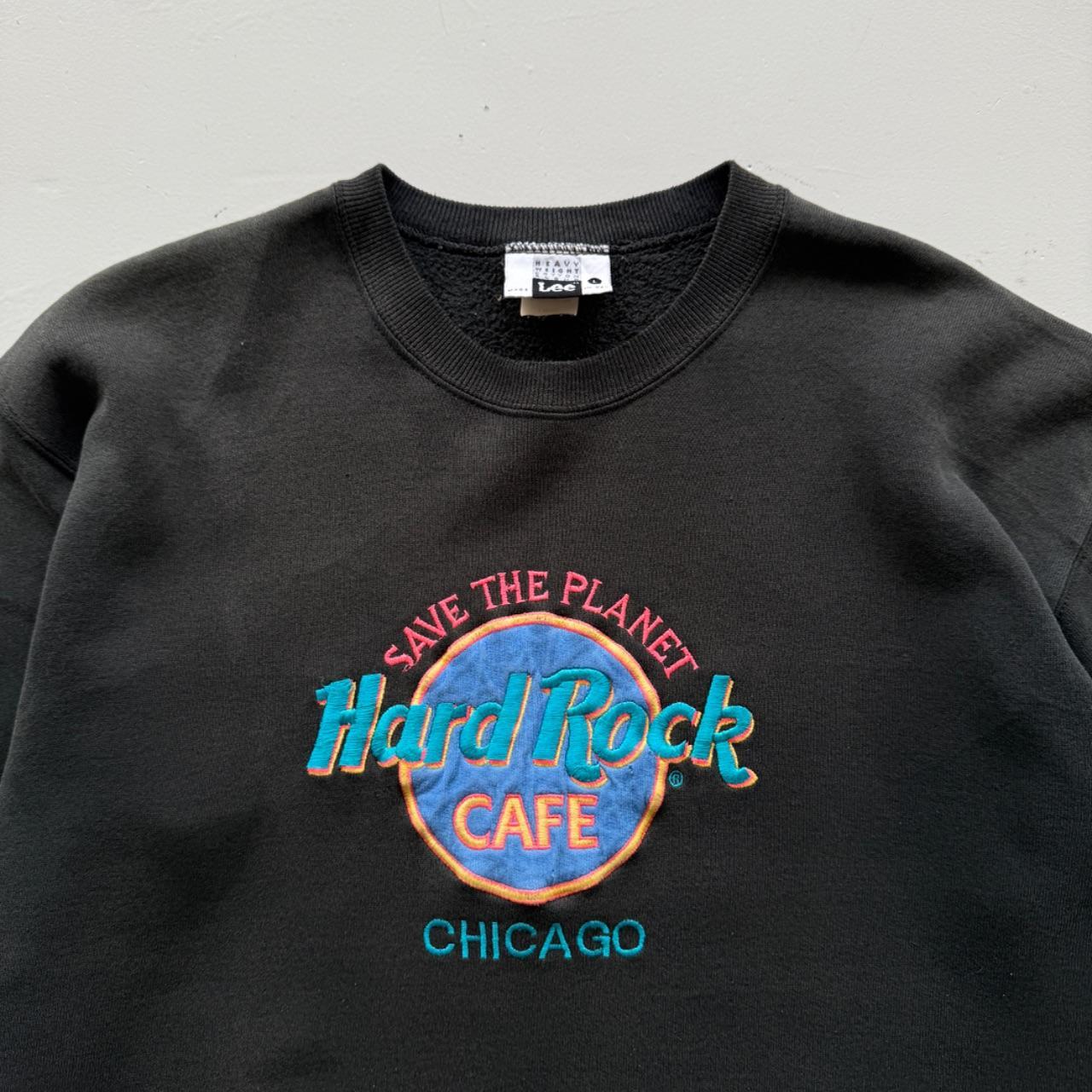 Faded Black Hard Rock Cafe 90’s Vintage Graphic Sweatshirt - Medium