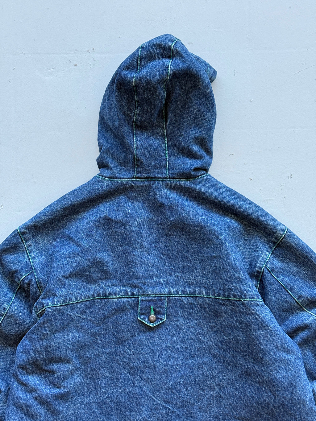 Blue Wrangler 90's Vintage Denim Parka Jacket - Medium
