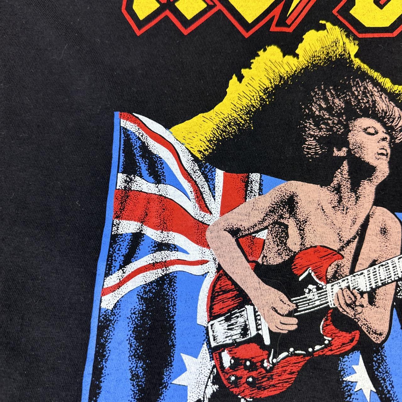 AC/DC Black Vintage 1970s Band T-shirt - Small