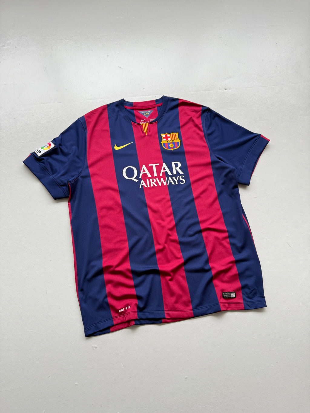 Nike FC Barcelona Qatar Airways 2014 Home Football Shirt - 2XL
