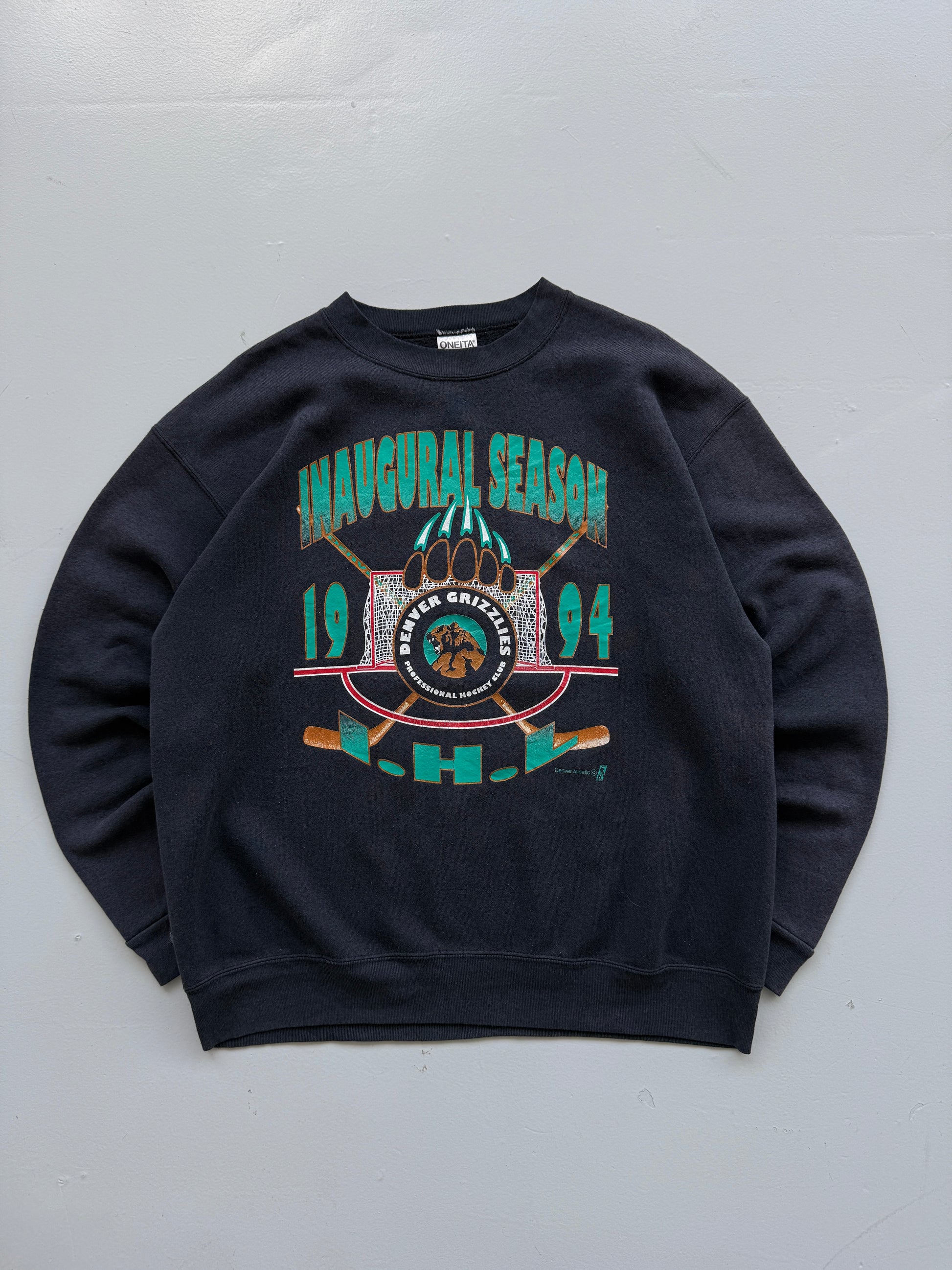 Denver Grizzlies IHL 1994 Inaugural Season Vintage Sweatshirt - Large