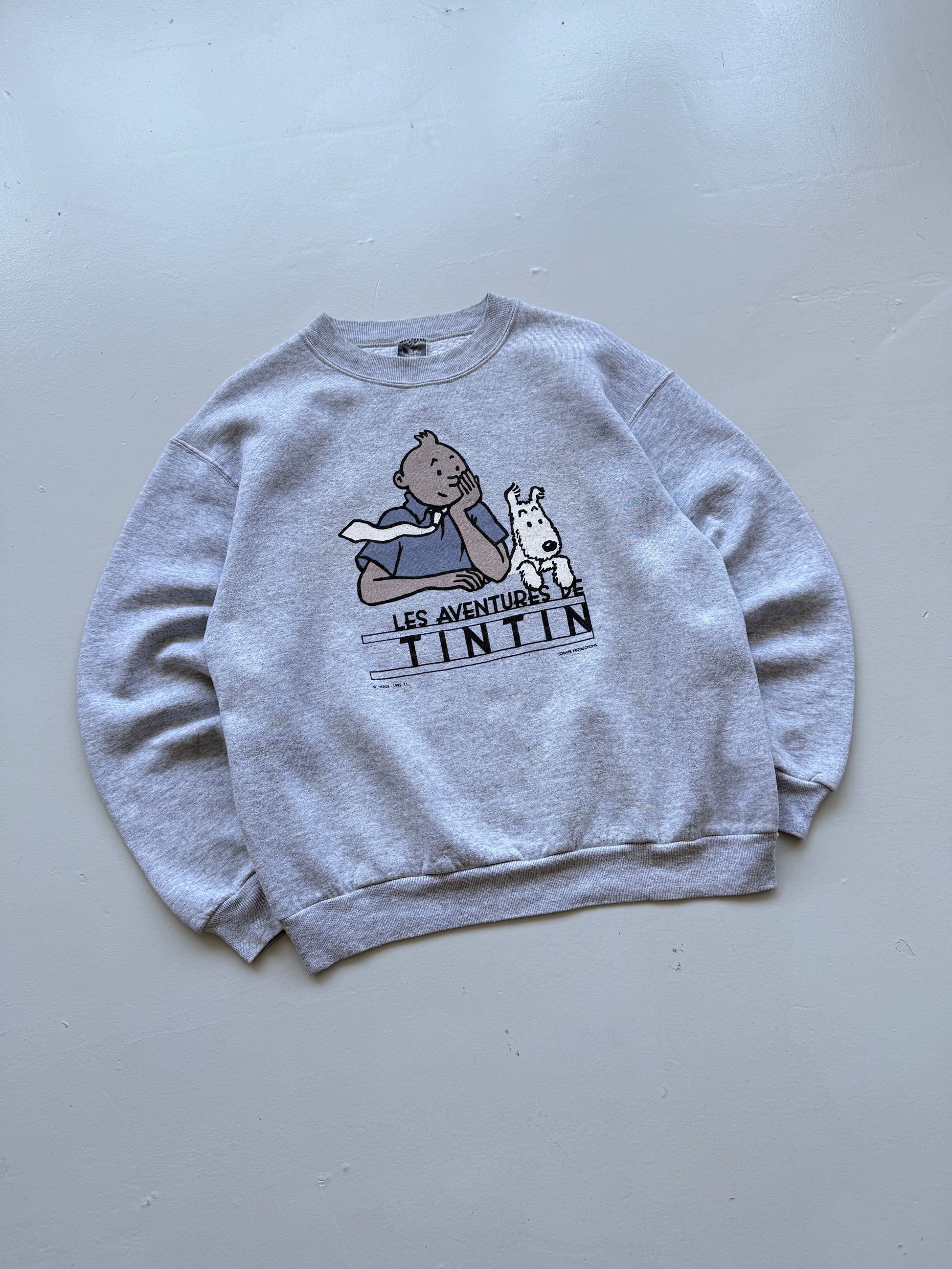 Les Aventures de Tintin 1992 Vintage Graphic Sweatshirt - Medium