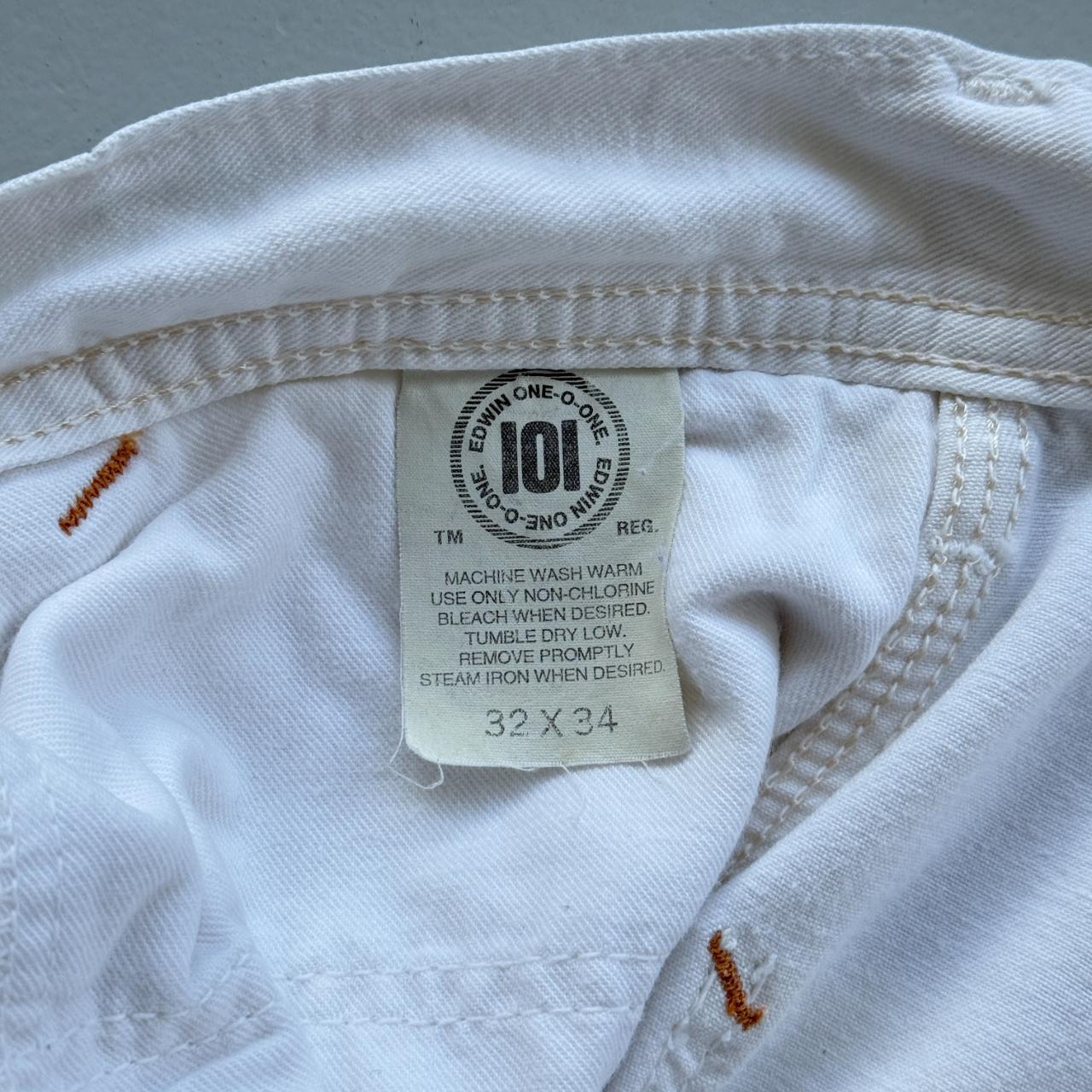 White Edwin 101 Canvas Carpenter 90's Vintage Pants - 31” x 29”
