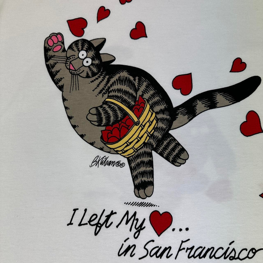 San Francisco 'BK Liban' Cats White 90s vintage T-shirt - Small